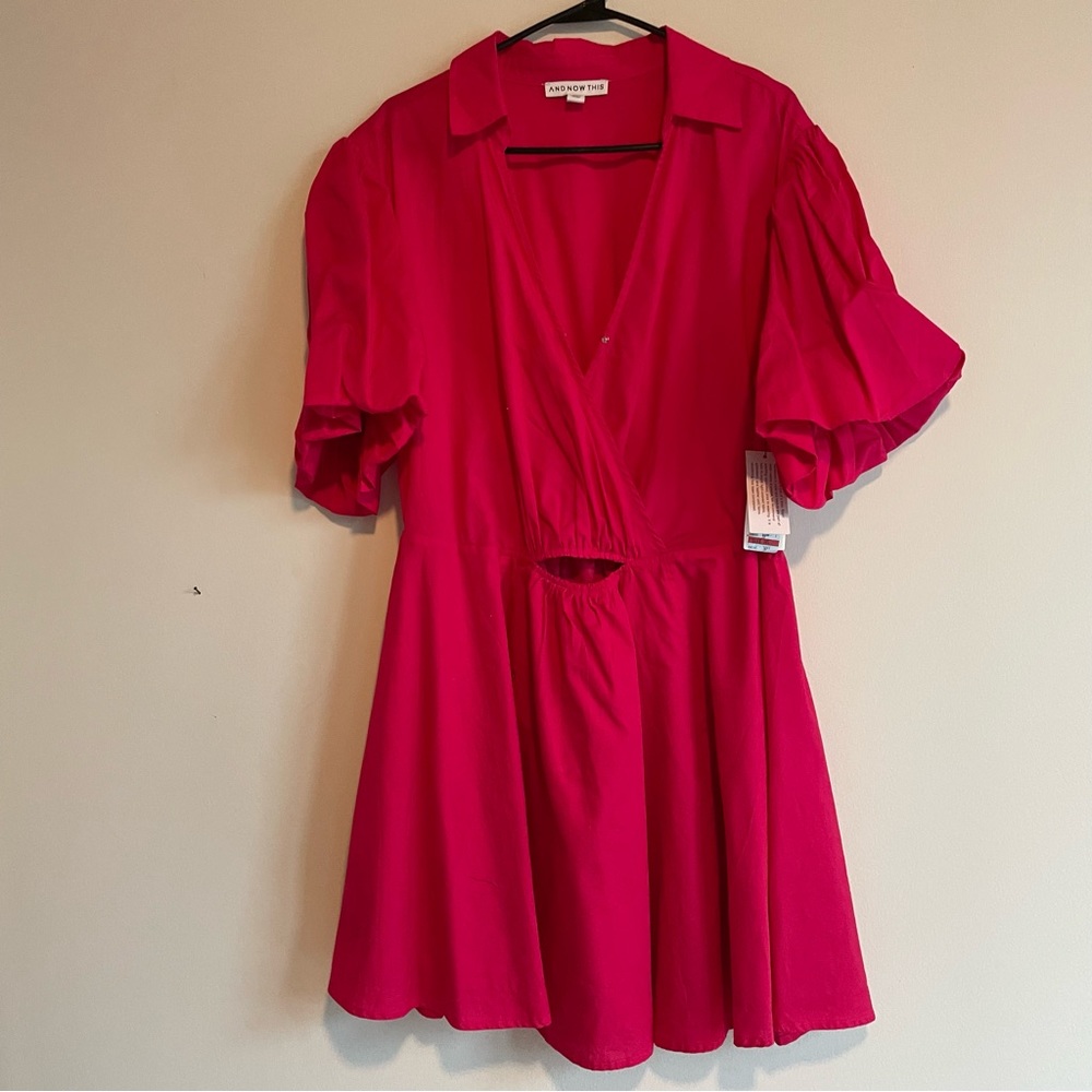 NWT And Now This Cut Out Poplin Dress SZ 1X - Picture 4 of 7